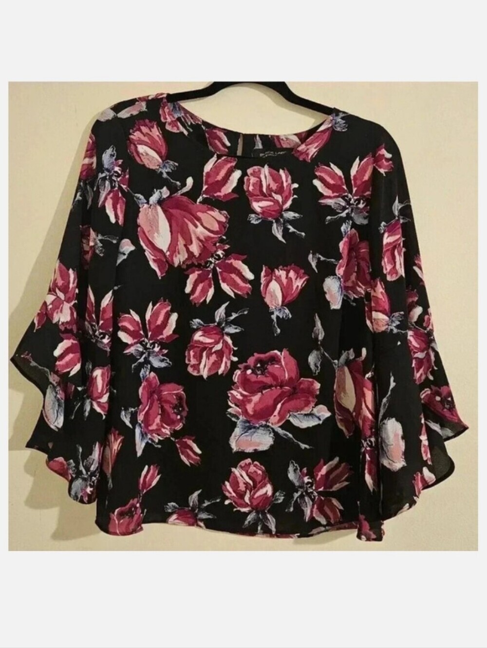 Black Label by Evan Piccone Floral Blouse